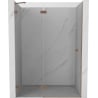 Mexen Lunar left swing shower door 140 cm, transparent, brushed copper - 834-140-000-65-00-L
