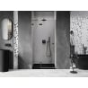 Mexen Lunar Left-Hinged Shower Door 75 cm, Transparent, Brushed Gun Gray - 834-075-000-66-00-L