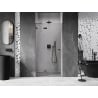 Mexen Lunar Left-Hinged Shower Door 75 cm, Transparent, Brushed Gun Gray - 834-075-000-66-00-L