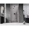 Mexen Lunar Left-Hinged Shower Door 75 cm, Transparent, Brushed Gun Gray - 834-075-000-66-00-L