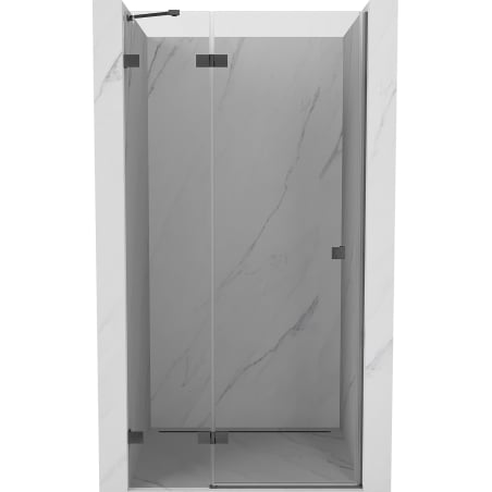 Mexen Lunar Left Hinged Shower Door 85 cm, Transparent, Brushed Gun Gray - 834-085-000-66-00-L