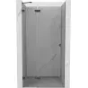 Mexen Lunar Left Hinged Shower Door 85 cm, Transparent, Brushed Gun Gray - 834-085-000-66-00-L