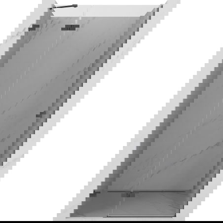 Mexen Lunar shower door left hinged 90 cm, transparent, gun gray brushed - 834-090-000-66-00-L