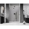 Mexen Lunar left hinged shower door 135 cm, transparent, brushed gun gray - 834-135-000-66-00-L