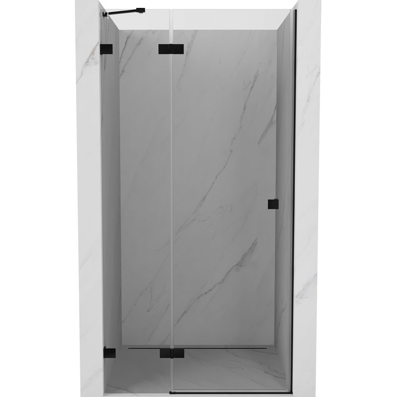 Mexen Lunar left hinged shower door 100 cm, transparent, black - 834-100-000-70-00-L