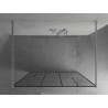 Mexen Kioto freestanding shower screen 130 x 200 cm, black pattern 8 mm, chrome - 800-130-002-01-78