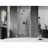 Mexen Lunar shower door hinged left 120 cm, transparent, black - 834-120-000-70-00-L