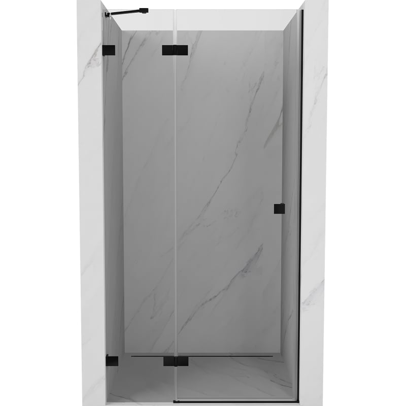 Mexen Lunar Shower Door Left-Hinged 125 cm, Transparent, Black - 834-125-000-70-00-L
