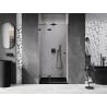 Mexen Lunar Shower Door Left-Hinged 125 cm, Transparent, Black - 834-125-000-70-00-L
