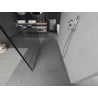 Mexen Kioto freestanding shower wall 140 x 200 cm, black pattern 8 mm, chrome - 800-140-002-01-78