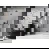 Mexen Lunar left swing shower door 130 cm, transparent, black - 834-130-000-70-00-L