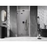 Mexen Lunar shower door hinged left 75 cm, transparent, gun metal - 834-075-000-95-00-L