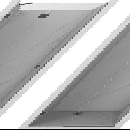 Mexen Lunar left hinged shower door 135 cm, transparent, gun metal - 834-135-000-95-00-L