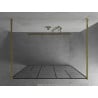 Mexen Kioto Freestanding Shower Screen 130 x 200 cm, Black Pattern 8 mm, Gold - 800-130-002-50-78