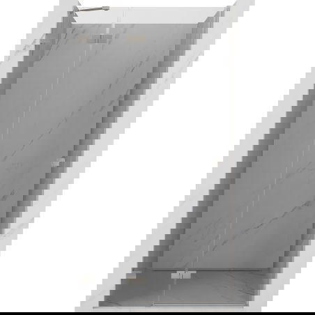 Mexen Lunar left-hinged shower door 125 cm, transparent, brushed nickel - 834-125-000-97-00-L