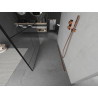 Mexen Kioto freestanding shower screen 110 x 200 cm, black pattern 8 mm, rose gold - 800-110-002-60-78