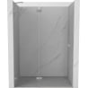 Mexen Lunar shower door left hinged 140 cm, transparent, brushed nickel - 834-140-000-97-00-L