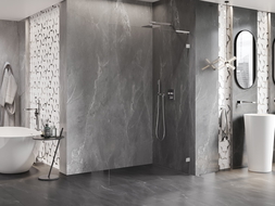 Mexen Lunar L Shower Wall Walk-in Right 100 x 200 cm, Transparent 8 mm, Chrome - 830L-100-000-01-00-P