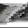 Mexen Kioto free-standing shower screen 100 x 200 cm, Transparent/Black pattern 8 mm, Black - 800-100-002-70-78