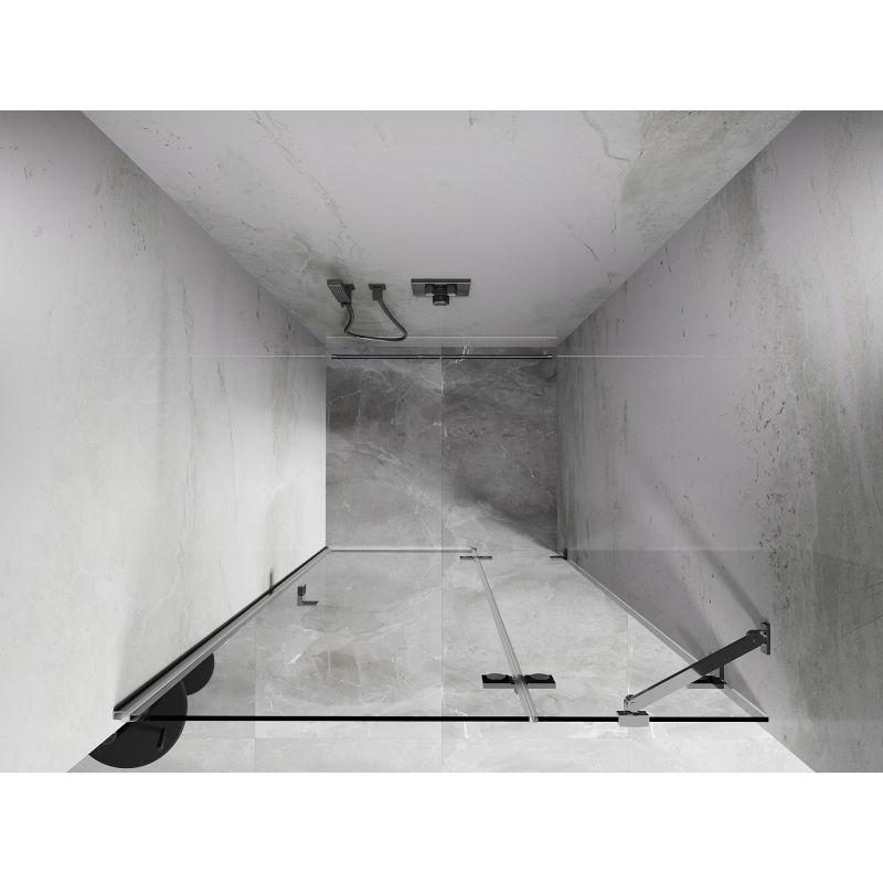 Mexen Lunar 115 cm Right Pivot Shower Door, Transparent, Chrome - 834-115-000-01-00-P