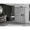 Mexen Kioto freestanding shower screen 120 x 200 cm, black pattern 8 mm, black - 800-120-002-70-78