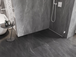 Mexen Lunar L Shower Wall Walk-in Right 100 x 200 cm, Transparent 8 mm, White - 830L-100-000-20-00-P