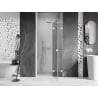 Mexen Lunar right hinged shower door 75 cm, transparent, white - 834-075-000-20-00-P