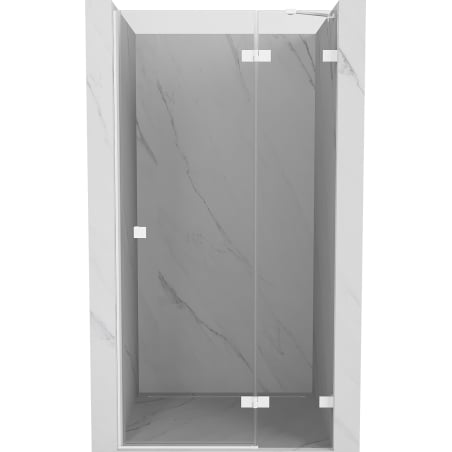 Mexen Lunar right hinged shower door 95 cm, transparent, white - 834-095-000-20-00-P