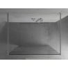 Mexen Kioto freestanding shower wall 120 x 200 cm, white pattern 8 mm, chrome - 800-120-002-01-85
