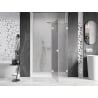 Mexen Lunar shower door swing right 130 cm, transparent, white - 834-130-000-20-00-P