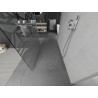 Mexen Kioto Freestanding shower wall 130 x 200 cm, white pattern 8 mm, chrome - 800-130-002-01-85
