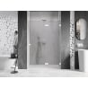 Mexen Lunar right hinged shower door 135 cm, transparent, white - 834-135-000-20-00-P