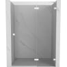 Mexen Lunar shower door swing right 140 cm, transparent, white - 834-140-000-20-00-P
