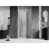 Mexen Lunar right-hinged shower door 75 cm, transparent, gold - 834-075-000-50-00-P