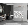 Mexen Kioto freestanding shower wall 100 x 200 cm, white pattern 8 mm, rose gold - 800-100-002-60-85
