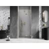 Mexen Lunar shower door hinged right 90 cm, transparent, brushed gold - 834-090-000-55-00-P