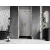 Mexen Lunar shower door right-foldable 100 cm, transparent, brushed gold - 834-100-000-55-00-P