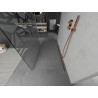 Mexen Kioto freestanding shower screen 130 x 200 cm, white pattern 8 mm, rose gold - 800-130-002-60-85
