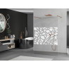Mexen Kioto freestanding shower screen 130 x 200 cm, white pattern 8 mm, rose gold - 800-130-002-60-85