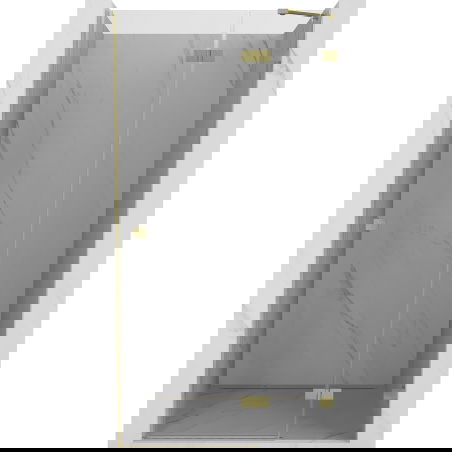 Mexen Lunar right hinged shower doors 105 cm, transparent, brushed gold - 834-105-000-55-00-P
