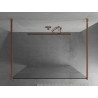 Mexen Kioto freestanding shower screen 130 x 200 cm, white pattern 8 mm, rose gold - 800-130-002-60-85