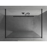 Mexen Kioto free-standing shower wall 120 x 200 cm, white pattern 8 mm, black - 800-120-002-70-85