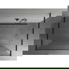 Mexen Kioto free-standing shower screen 130 x 200 cm, Transparent/White pattern 8 mm, Black - 800-130-002-70-85