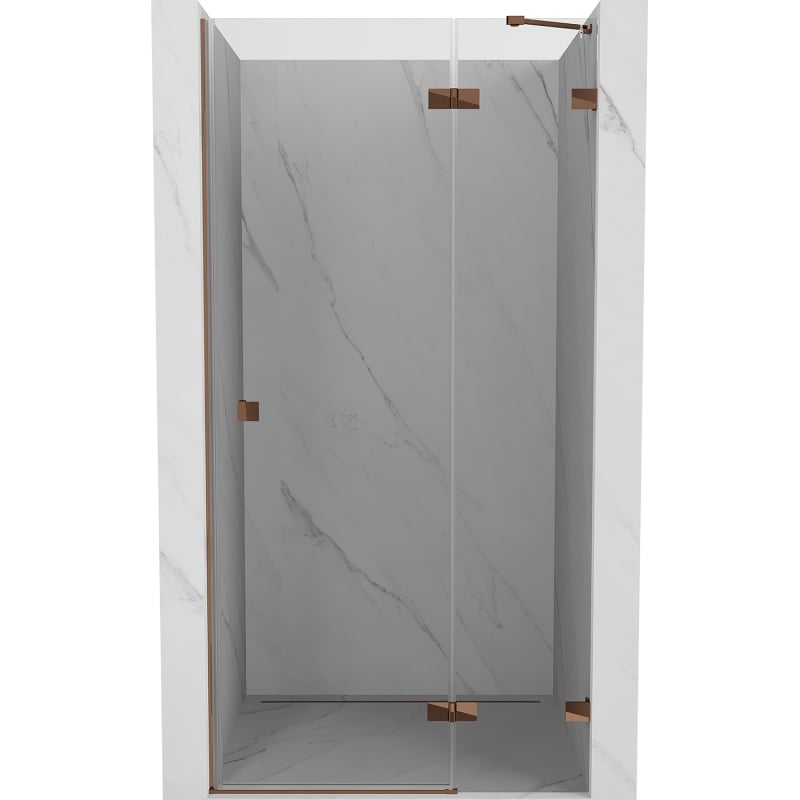 Mexen Lunar Shower Door Hinged Right 85 cm, Transparent, Rose Gold - 834-085-000-60-00-P