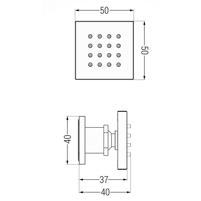 Mexen surface-mounted side nozzle, rose gold - 79360-60