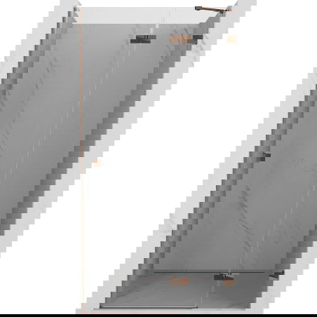 Mexen Lunar right-hand hinged shower door 95 cm, transparent, rose gold - 834-095-000-60-00-P