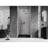 Mexen Lunar 100 cm Right-Swing Shower Door, Transparent, Rose Gold - 834-100-000-60-00-P