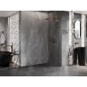 Mexen Lunar L Walk-in Shower Wall Right 70 x 200 cm, Transparent 8 mm, Rose Gold - 830L-070-000-60-00-P