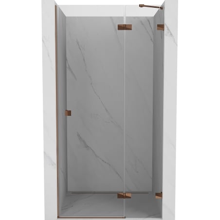 Mexen Lunar shower door hinged right 120 cm, transparent, rose gold - 834-120-000-60-00-P
