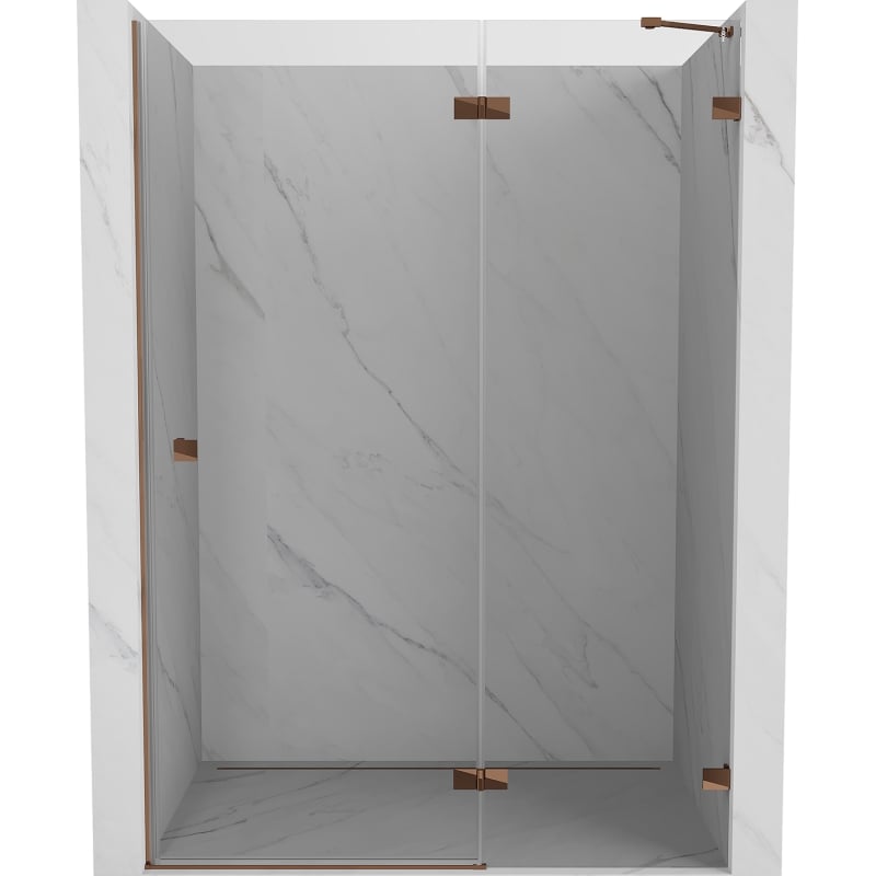 Mexen Lunar shower door swing right 135 cm transparent, rose gold - 834-135-000-60-00-P